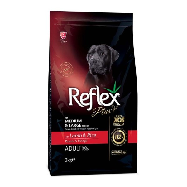REFLEX PLUS MEDIUM/LARGE ADULT LAMB 3kg REFLEX PLUS MEDIUM/LARGE ADULT LAMB 3kg