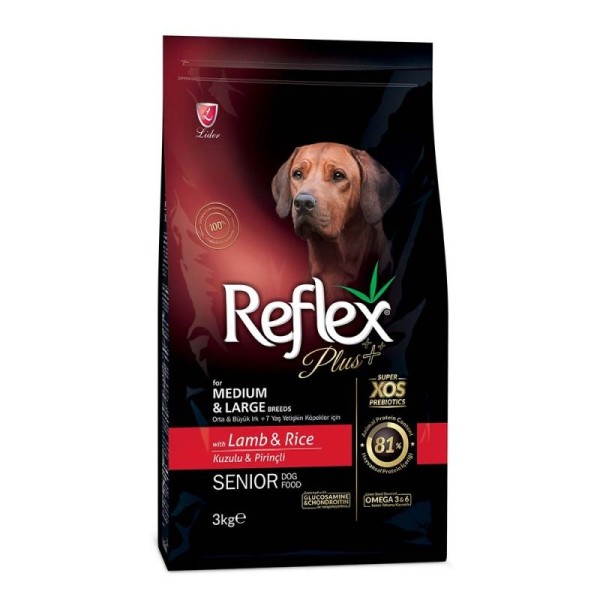 REFLEX PLUS MEDIUM/LARGE SENIOR LAMB 3kg REFLEX PLUS MEDIUM/LARGE SENIOR LAMB 3kg
