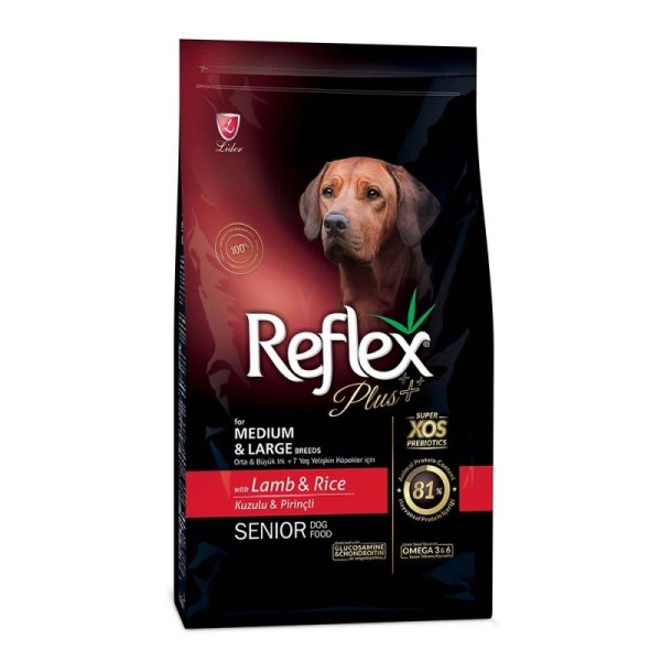 REFLEX PLUS MEDIUM/LARGE SENIOR LAMB 15kg REFLEX PLUS MEDIUM/LARGE SENIOR LAMB 15kg