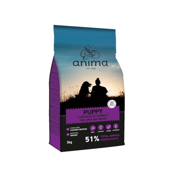 ANIMA PUPPY LARGE CHICKEN & TURKEY 3kg