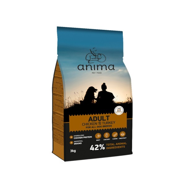 ANIMA ADULT CHICKEN & TURKEY 3kg ANIMA ADULT CHICKEN & TURKEY 3kg
