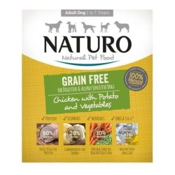 NATURO DOG G.F. CHICKEN,S.POTATO,GREEN BEANS,HERBS 390gr