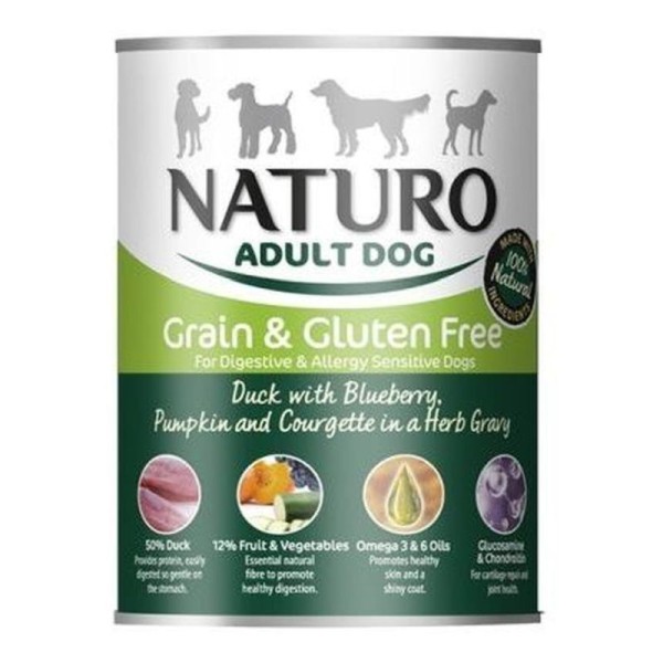 NATURO DOG G.F. DUCK, BLUEBERRY, PUMPKIN, HERBS 390gr