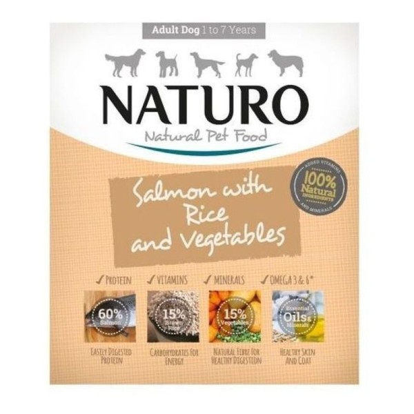 NATURO DOG SALMON RICE & VEGETABLES 400GR