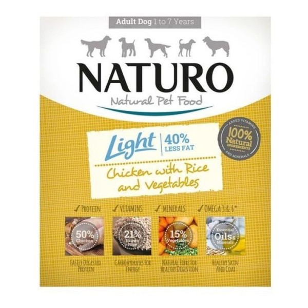 NATURO DOG LIGHT CHICKEN RICE & VEGETABLES 400GR