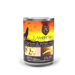 AMBROSIA WET FOOD GROWTH DOG CHICKEN & WHITE FISH WITH BUTTERNUT SQUASH 395gr AMBROSIA WET FOOD GROWTH DOG CHICKEN & WHITE FISH WITH BUTTERNUT SQUASH 395gr