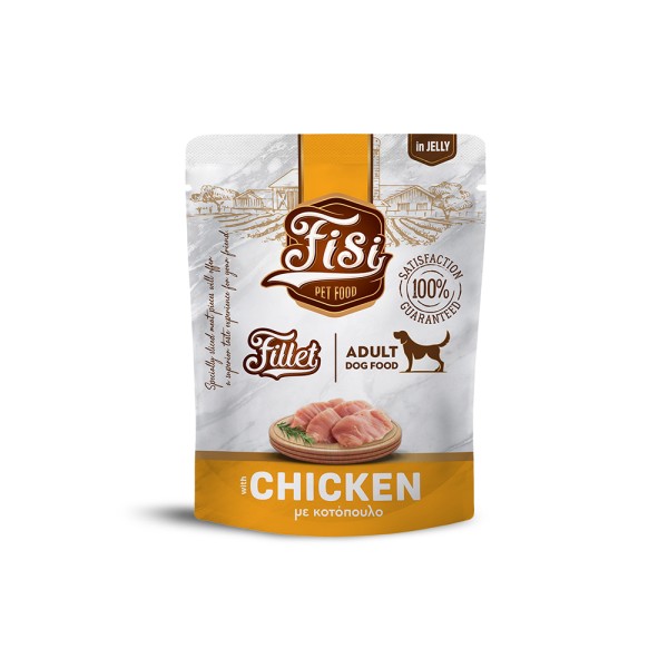 FISI FILLET ADULT DOG ΚΟΤΟΠΟΥΛΟ ΣΕ ΖΕΛΕ POUCH 500gr FISI FILLET ADULT DOG ΚΟΤΟΠΟΥΛΟ ΣΕ ΖΕΛΕ POUCH 500gr
