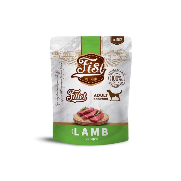 FISI FILLET ADULT DOG ΑΡΝΙ ΣΕ ΖΕΛΕ POUCH 500gr FISI FILLET ADULT DOG ΑΡΝΙ ΣΕ ΖΕΛΕ POUCH 500gr