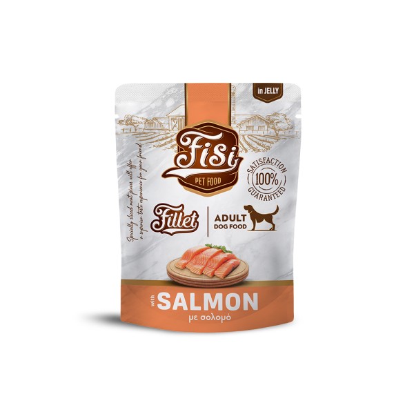 FISI FILLET ADULT DOG ΣΟΛΩΜΟΥ ΣΕ ΖΕΛΕ POUCH 500gr FISI FILLET ADULT DOG ΣΟΛΩΜΟΥ ΣΕ ΖΕΛΕ POUCH 500gr