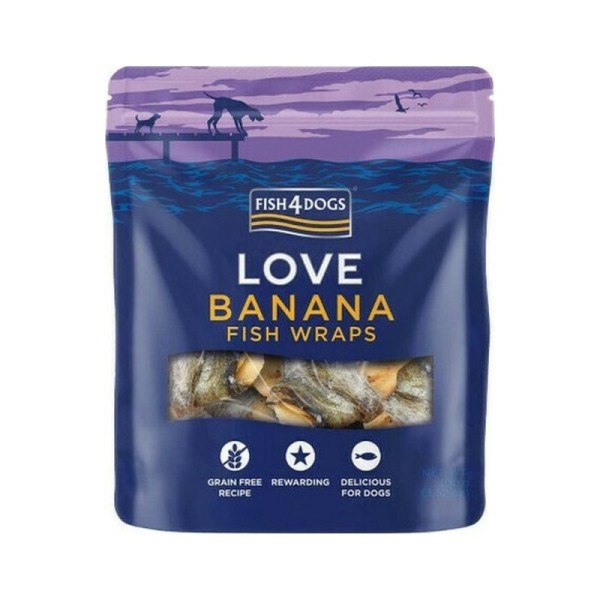 FISH4DOGS BANANA WRAPS FISH & SKINS 100gr .. FISH4DOGS BANANA WRAPS FISH & SKINS 100gr ..