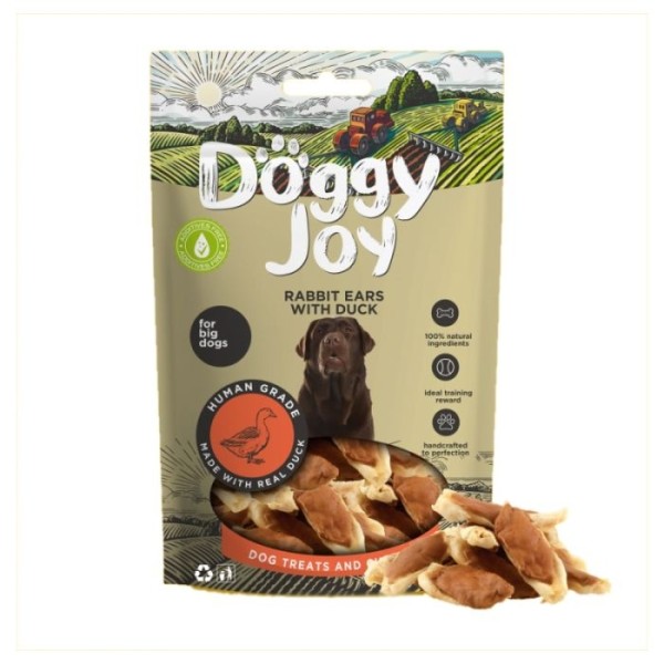 DOGGY JOY RABBIT EARS WITH DUCK 90gr Σκύλος