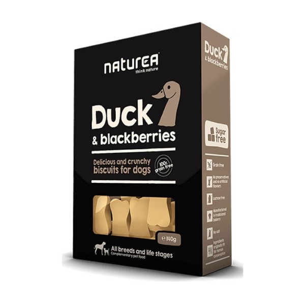 NATUREA ΜΠΙΣΚΟΤΑ DUCK & BLACKBERRIES 140gr