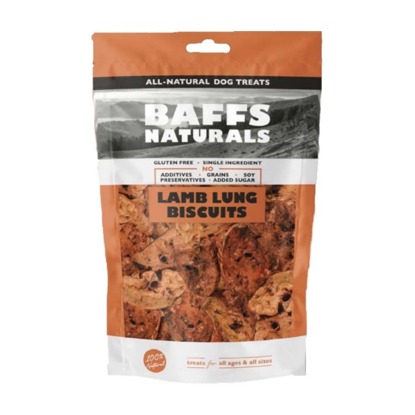 BAFFS NATURALS LAMB LUNG BISCUITS 100GR Σκύλος