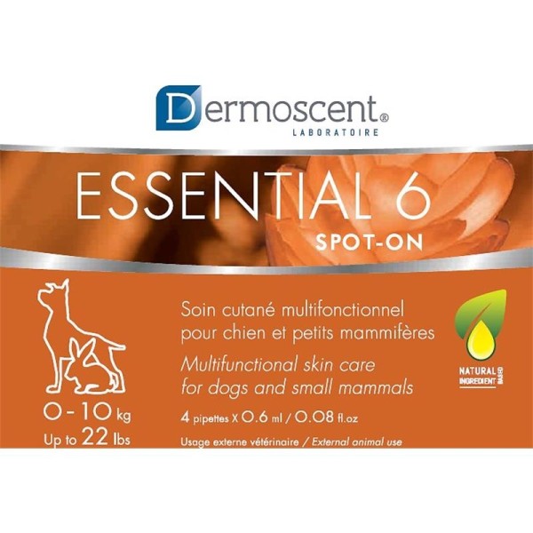 DERMOSCENT ESSENTIAL 6 SPOT-ON DOG 1-10KG 4pc