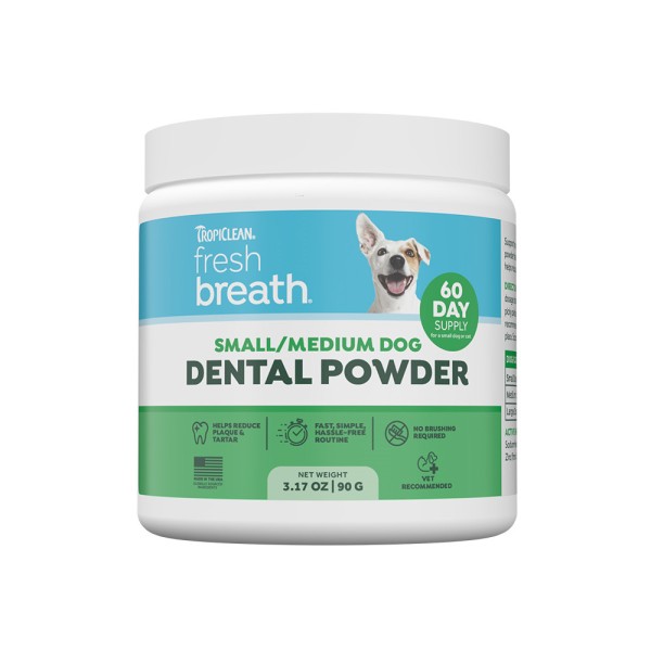 TROPICLEAN Dental Powder small/medium dogs 90gr