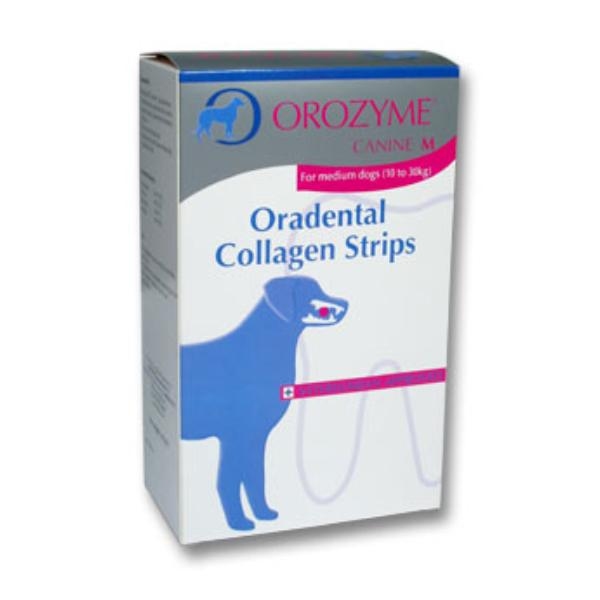 OROZYME CANINE MEDIUM ORAL COLLAGEN STRIPS 12pc