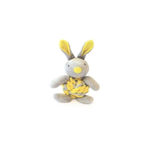 HAPPY PET ΠΑΙΧΝΙΔΙ ΣΚΥΛΟΥ LITTLE RASCALS KNOTTIE BUNNY YELLOW ..