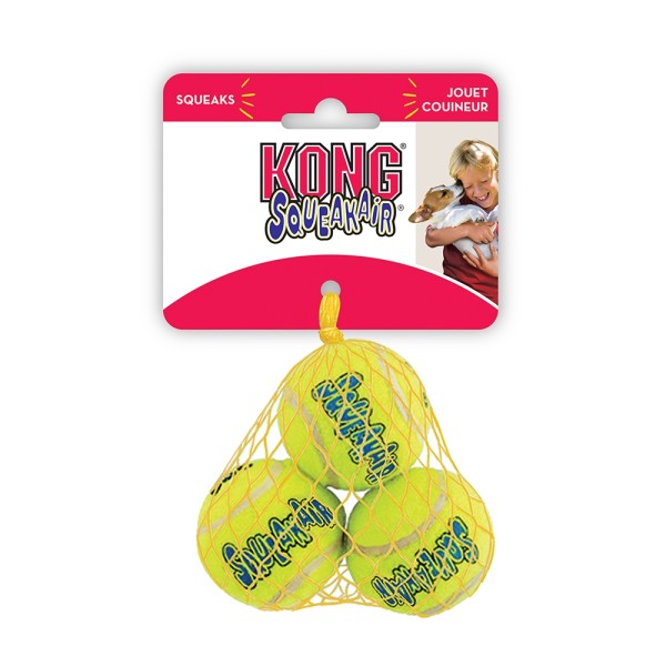 KONG AIR SQUEAKER TENNIS XS 3pc