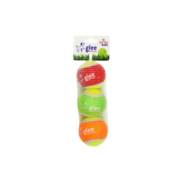 GLEE ΠΑΙΧΝΙΔΙ ΣΚΥΛΟΥ SQUEAKY BALLS MULTICOLOR 6CM 3PCS GLEE ΠΑΙΧΝΙΔΙ ΣΚΥΛΟΥ SQUEAKY BALLS MULTICOLOR 6CM 3PCS