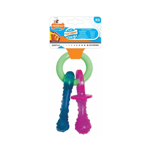 NYLABONE PUPPY PACIFIER BACON XS N330