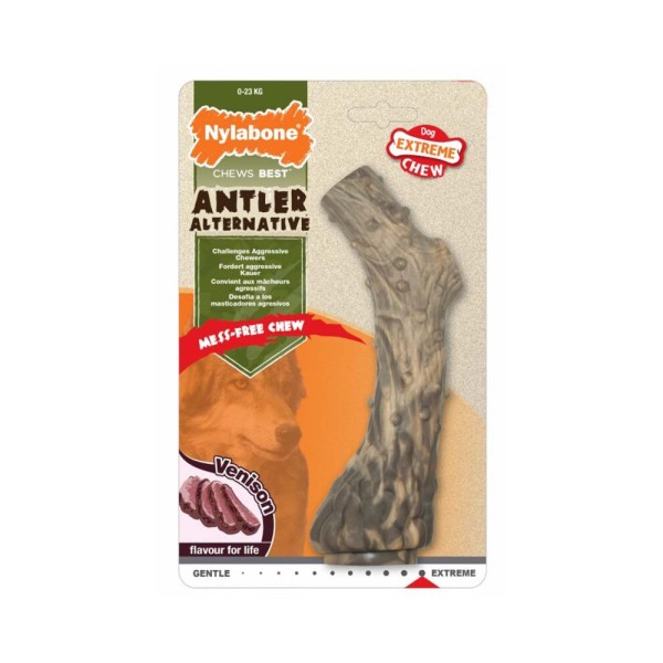 NYLABONE EXTREME CHEW ANTLER VENISON M NAN 103 NYLABONE EXTREME CHEW ANTLER VENISON M NAN 103