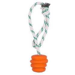 GREEN SHEEP SMALL NATURAL RUBBER BALL ROPE TOY-ORANGE GREEN SHEEP SMALL NATURAL RUBBER BALL ROPE TOY-ORANGE