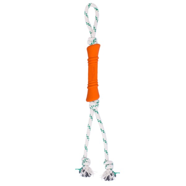 GREEN SHEEP SMALL NATURAL RUBBER BONE ROPE TOY-ORANGE GREEN SHEEP SMALL NATURAL RUBBER BONE ROPE TOY-ORANGE