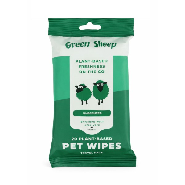GREEN SHEEP 20TRAVEL WIPES 100% BAMBOO FIBRE-UNSCENTED GREEN SHEEP 20TRAVEL WIPES 100% BAMBOO FIBRE-UNSCENTED