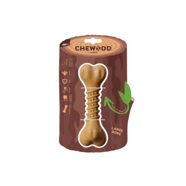 MPETS CHEWOOD DOG TOY LARGE BONE L