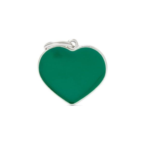 ΤΑΥΤΟΤΗΤΑ BASIC HANDMADE HEART GREEN Σκύλος ΤΑΥΤΟΤΗΤΑ BASIC HANDMADE HEART GREEN Σκύλος