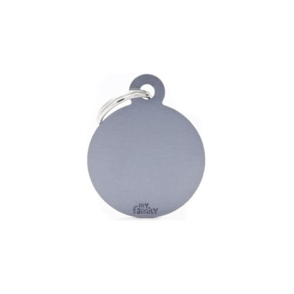 ΤΑΥΤΟΤΗΤΑ BASIC ALUMINIUM CIRCLE GREY Σκύλος ΤΑΥΤΟΤΗΤΑ BASIC ALUMINIUM CIRCLE GREY Σκύλος