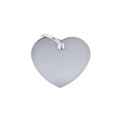 ΤΑΥΤΟΤΗΤΑ BASIC ALUMINIUM HEART GREY Σκύλος ΤΑΥΤΟΤΗΤΑ BASIC ALUMINIUM HEART GREY Σκύλος