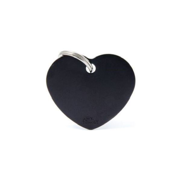 ΤΑΥΤΟΤΗΤΑ BASIC ALUMINIUM HEART BLACK Σκύλος ΤΑΥΤΟΤΗΤΑ BASIC ALUMINIUM HEART BLACK Σκύλος
