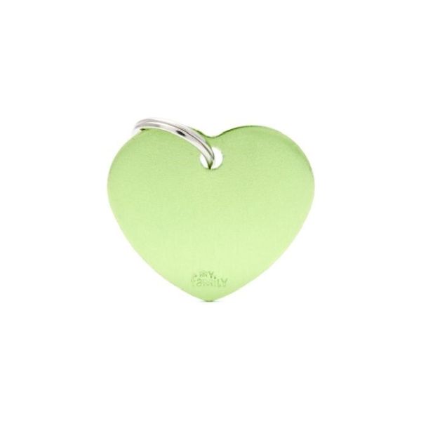 ΤΑΥΤΟΤΗΤΑ BASIC ALUMINIUM HEART GREEN Σκύλος ΤΑΥΤΟΤΗΤΑ BASIC ALUMINIUM HEART GREEN Σκύλος