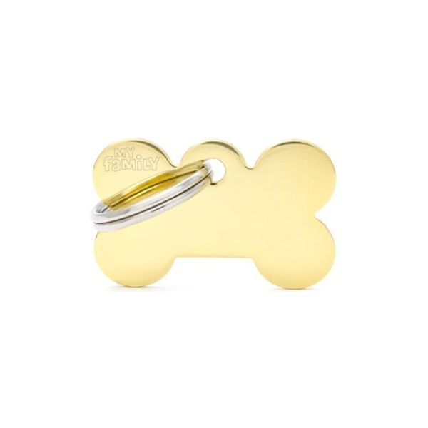 ΤΑΥΤΟΤΗΤΑ BASIC GOLD&CHROME SMALL BONE GOLDEN Σκύλος ΤΑΥΤΟΤΗΤΑ BASIC GOLD&CHROME SMALL BONE GOLDEN Σκύλος
