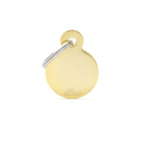 ΤΑΥΤΟΤΗΤΑ BASIC GOLD&CHROME SMALL CIRCLE GOLDEN .. Σκύλος ΤΑΥΤΟΤΗΤΑ BASIC GOLD&CHROME SMALL CIRCLE GOLDEN .. Σκύλος