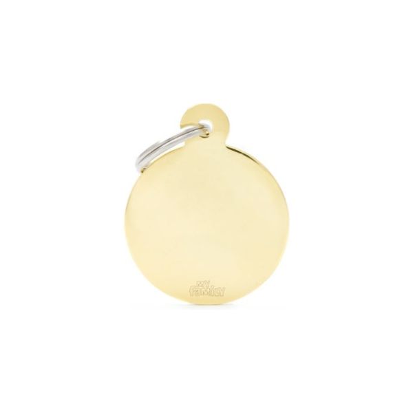 ΤΑΥΤΟΤΗΤΑ BASIC GOLD&CHROME BIG CIRCLE GOLDEN .. Σκύλος ΤΑΥΤΟΤΗΤΑ BASIC GOLD&CHROME BIG CIRCLE GOLDEN .. Σκύλος