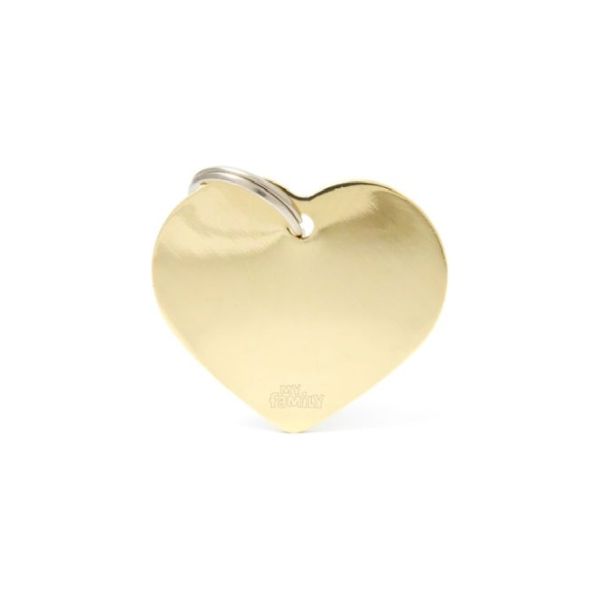 ΤΑΥΤΟΤΗΤΑ BASIC GOLD&CHROME BIG HEART GOLDEN .. Σκύλος ΤΑΥΤΟΤΗΤΑ BASIC GOLD&CHROME BIG HEART GOLDEN .. Σκύλος