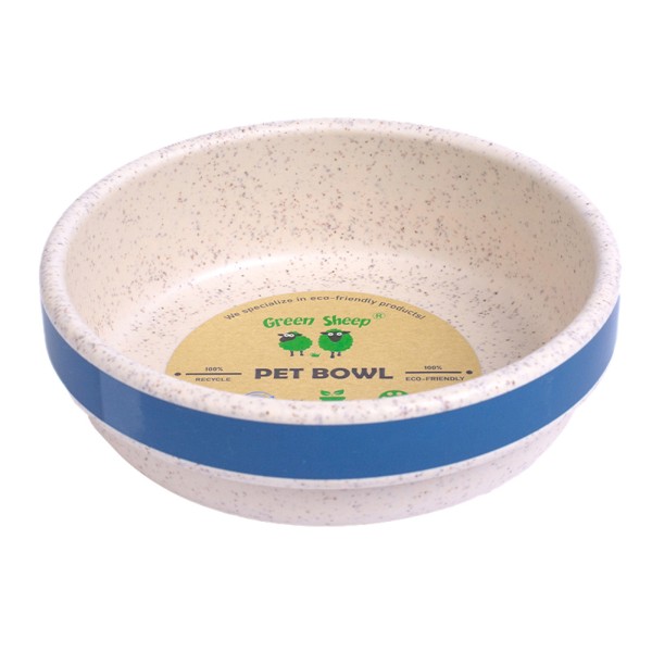 GREEN SHEEP RECYCLED PLASTIC DOG BOWL BLUE MEDIUM GREEN SHEEP RECYCLED PLASTIC DOG BOWL BLUE MEDIUM