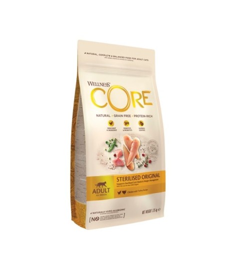 WELLNESS CORE CAT STERILIZED CHICKEN&TURKEY 1.75GR