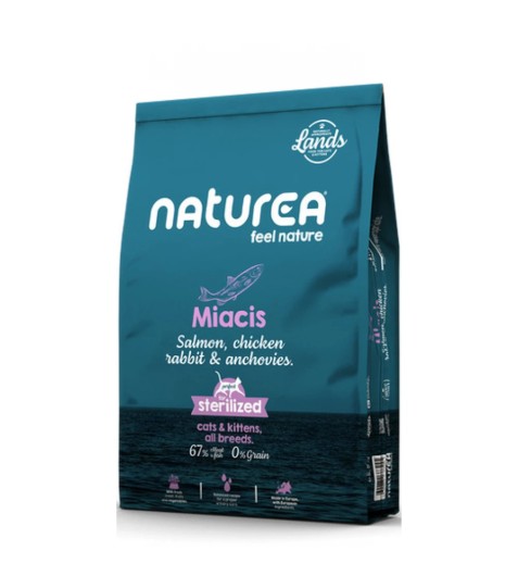 NATUREA LANDS MIACIS SALMON,CHICKEN,RABBIT & ANCHOVIES 1,6KG
