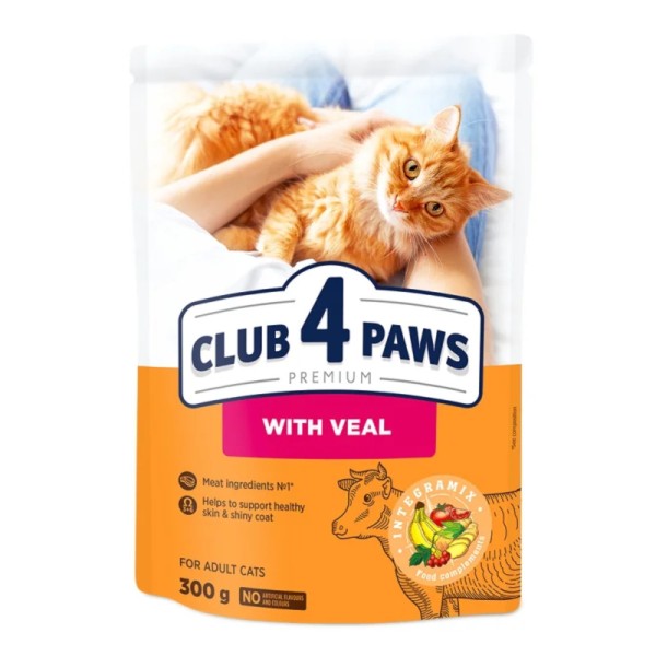CLUB 4 PAWS CAT ADULT ΜΟΣΧΑΡΙ 300GR