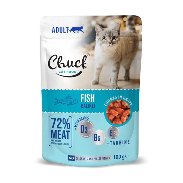 CHUCK POUCHES ADULT FISH 100GR CHUCK POUCHES ADULT FISH 100GR