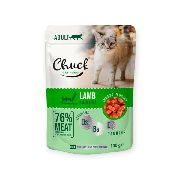 CHUCK POUCHES ADULT LAMB 100GR CHUCK POUCHES ADULT LAMB 100GR