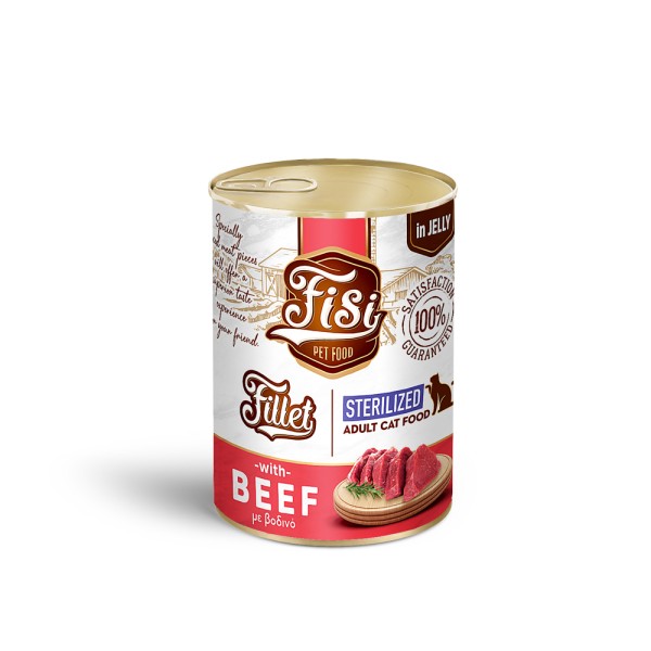 FISI FILLET CAT ADULT ΜΟΣΧΑΡΙ ΣΕ ΖΕΛΕ STERILISED 400GR FISI FILLET CAT ADULT ΜΟΣΧΑΡΙ ΣΕ ΖΕΛΕ STERILISED 400GR