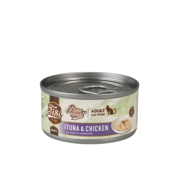 FISI PURE MEAT CAT ADULT ΤΟΝΟΣ & ΚΟΤΟΠΟΥΛΟ 80gr FISI PURE MEAT CAT ADULT ΤΟΝΟΣ & ΚΟΤΟΠΟΥΛΟ 80gr