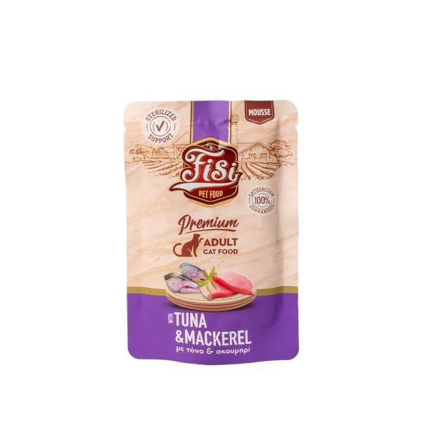 FISI MOUSSE CAT ADULT TONOΣ & ΣΚΟΥΜΠΡΙ 80gr FISI MOUSSE CAT ADULT TONOΣ & ΣΚΟΥΜΠΡΙ 80gr