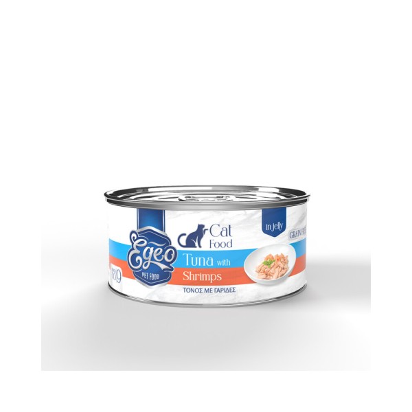 EGEO CAT ADULT ΤΟΝΟΣ ΜΕ ΓΑΡΙΔΕΣ ΣΕ ΖΕΛΕ 85gr EGEO CAT ADULT ΤΟΝΟΣ ΜΕ ΓΑΡΙΔΕΣ ΣΕ ΖΕΛΕ 85gr