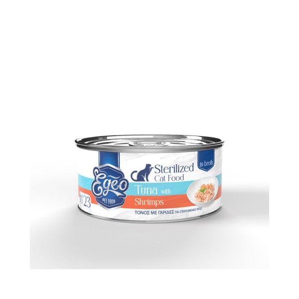 EGEO CAT STERILISED ΦΙΛΕΤΟ ΤΟΝΟΥ ΜΕ ΓΑΡΙΔΕΣ ΣΕ ΖΩΜΟ 70gr EGEO CAT STERILISED ΦΙΛΕΤΟ ΤΟΝΟΥ ΜΕ ΓΑΡΙΔΕΣ ΣΕ ΖΩΜΟ 70gr