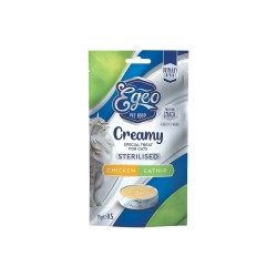 EGEO CAT CREAMY STERILIZED CHICKEN CATNIP & CRANBERRY 5x15gr
